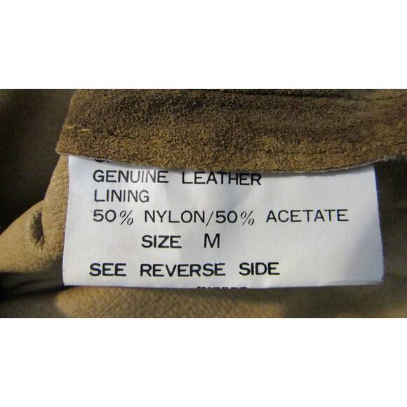 West Bay Leather Womens 2-Pc Suit Set Brown Blazer Jacket M And Skirt Size 8 - Picture 5 of 14